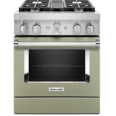 KitchenAid - 30'' Smart Commercial-Style Dual Fuel Range with 4 Burners - KFDC500JAV