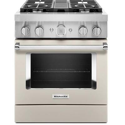 KitchenAid - 30'' Smart Commercial-Style Dual Fuel Range with 4 Burners - KFDC500JMH