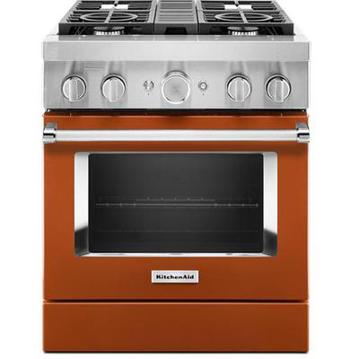 KitchenAid - 30'' Smart Commercial-Style Dual Fuel Range with 4 Burners - KFDC500JSC