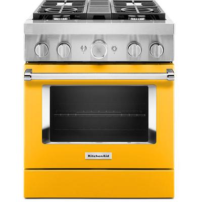 KitchenAid - 30'' Smart Commercial-Style Dual Fuel Range with 4 Burners - KFDC500JYP