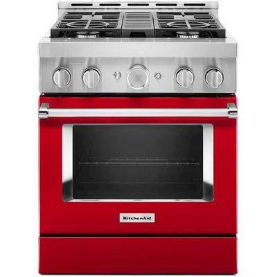 KitchenAid - 30'' Smart Commercial-Style Gas Range with 4 Burners - KFGC500JPA
