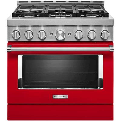 KitchenAid - 36'' Smart Commercial-Style Gas Range with 6 Burners - KFGC506JPA