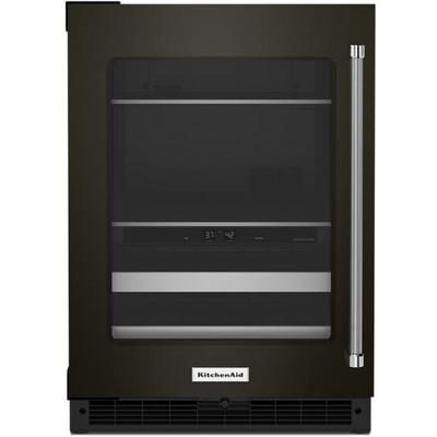 KitchenAid - 24" Beverage Center with Glass Door and Metal-Front Racks - KUBL314KBS