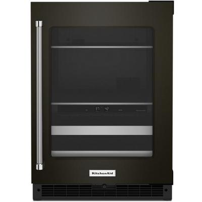 KitchenAid - 24" Beverage Center with Glass Door and Metal-Front Racks - KUBR314KBS