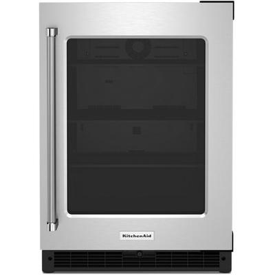 KitchenAid - 24" Undercounter Refrigerator with Glass Door - KURR214KSB