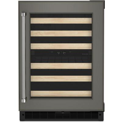 KitchenAid - 24" Panel-Ready Undercounter Wine Cellar with Wood-Front Racks - KUWR214KPA