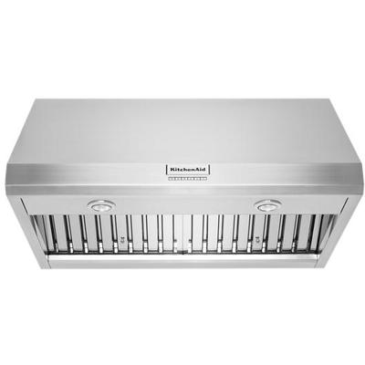 KitchenAid - 36" 585 or 1170 CFM Motor Class Commercial-Style Wall-Mount Canopy Range Hood - KVWC906KSS