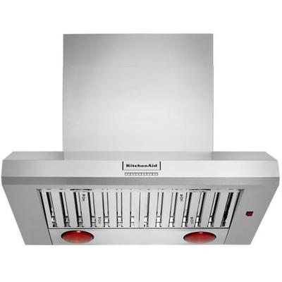 KitchenAid - 36" 585 or 1170 CFM Motor Class Commercial-Style Wall-Mount Canopy Range Hood - KVWC956KSS