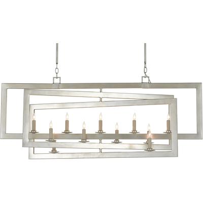 Currey & Co. - Middleton Rectangular Silver Chandelier - 9000-0634