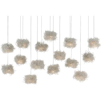 Currey & Co. - Birds Nest Rectangular 15-Light Multi-Drop Pendant - 9000-0699