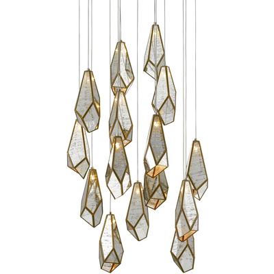 Currey & Co. - Glace Round 15-Light Multi-Drop Pendant - 9000-0705