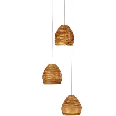 Currey & Co. - Beehive 3-Light Multi-Drop Pendant - 9000-0999