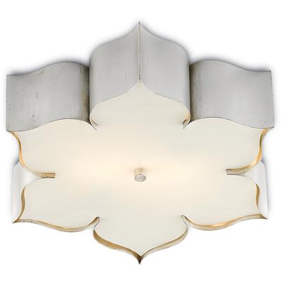 Currey & Co. - Grand Lotus Silver Flush Mount - 9999-0042
