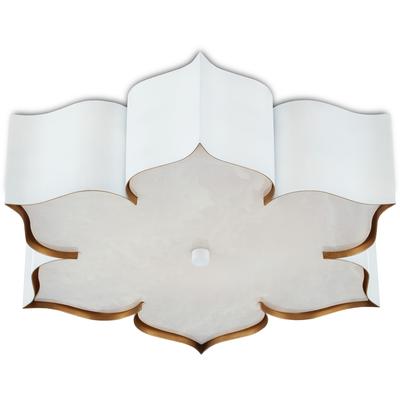 Currey & Co. - Grand Lotus White Flush Mount - 9999-0059