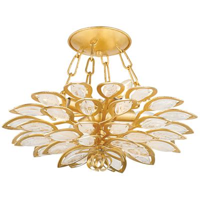 Corbett Lighting - Vittoria Semi Flush - Gold Leaf - 363-18-GL