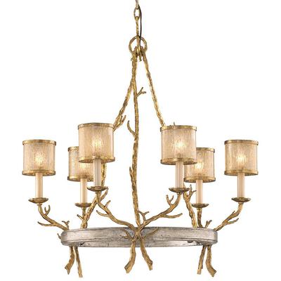 Corbett Lighting - Parc Royale 6-Light Chandelier - 66-06-VGL/SSL
