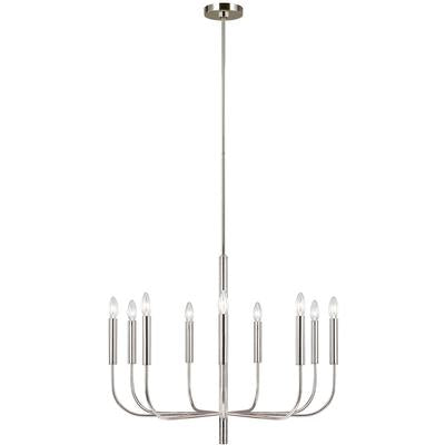 Generation Lighting Designers - Brianna Medium Chandelier - Polished Nickel - EC1009PN
