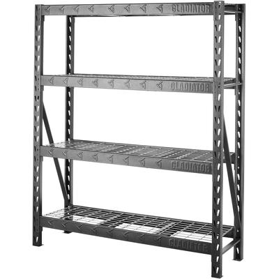 Gladiator - 60" Wide Heavy Duty Rack with Four 18" Deep Shelves - GARS604TEG