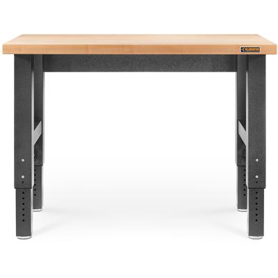 Gladiator - 4' Adjustable Height Hardwood Workbench - Hammered Granite - GAWB04HWEG