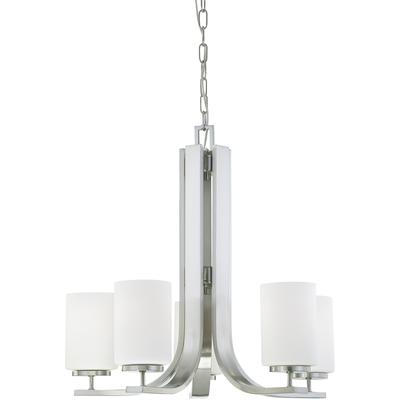 Thomas Lighting - Pendenza 23.5" Wide 5-Light Chandelier - Brushed Nickel - SL806778