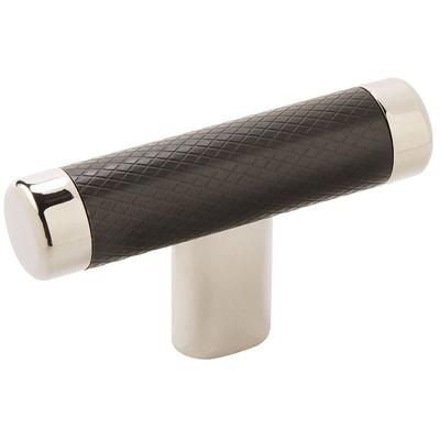Amerock - Esquire 2-5/8" (67 mm) Length Cabinet Knob - Polished Nickel/Black Bronze  - BP36556PNBBR