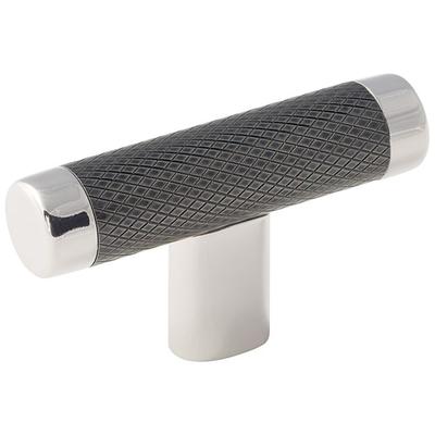 Amerock - Esquire 2-5/8" (67 mm) Length Cabinet Knob - Polished Nickel/Gunmetal - BP36556PNGM