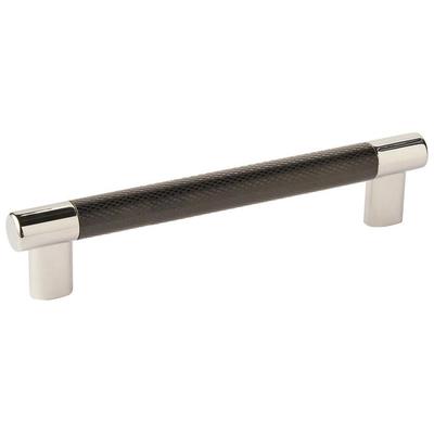 Amerock - Esquire 6-5/16" (160 mm) Center-to-Center Cabinet Pull - Polished Nickel/Black Bronze  - BP36559PNBBR