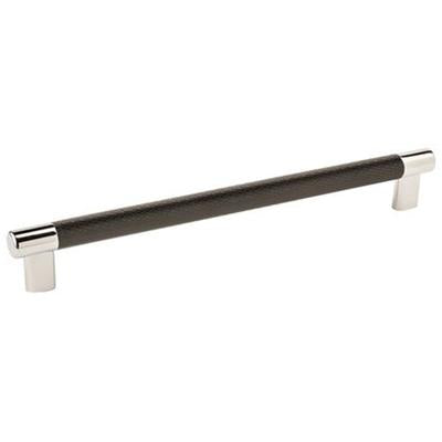 Amerock - Esquire 10-1/16" (256 mm) Center-to-Center Cabinet Pull - Polished Nickel/Black Bronze  - BP36560PNBBR
