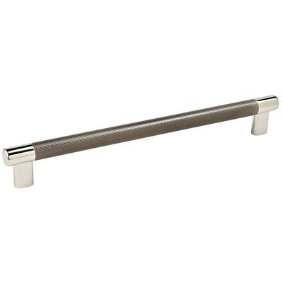 Amerock - Esquire 10-1/16" (256 mm) Center-to-Center Cabinet Pull - Polished Nickel/Gunmetal - BP36560PNGM