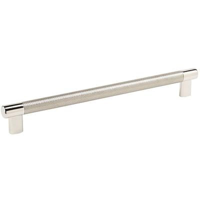 Amerock - Esquire 10-1/16" (256 mm) Center-to-Center Cabinet Pull - Polished Nickel/Stainless Steel - BP36560PNSS