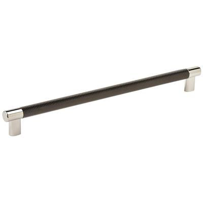 Amerock - Esquire 12-5/8" (320 mm) Center-to-Center Cabinet Pull - Polished Nickel/Black Bronze  - BP36561PNBBR