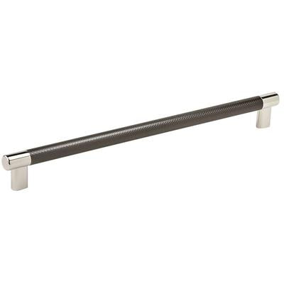 Amerock - Esquire 12-5/8" (320 mm) Center-to-Center Cabinet Pull - Polished Nickel/Gunmetal - BP36561PNGM