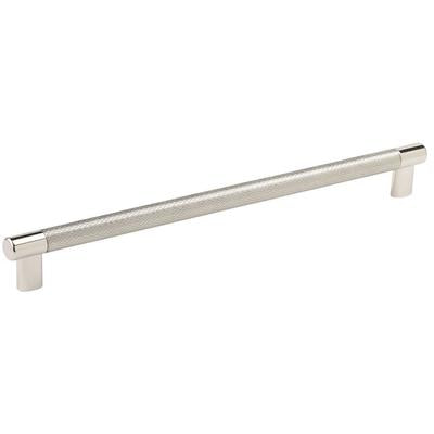 Amerock - Esquire 12-5/8" (320 mm) Center-to-Center Cabinet Pull - Polished Nickel/Stainless Steel - BP36561PNSS