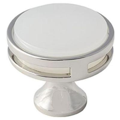 Amerock - Oberon 1-3/8" (35 mm) Diameter Cabinet Knob - Polished Nickel/Frosted - BP36608PNFA