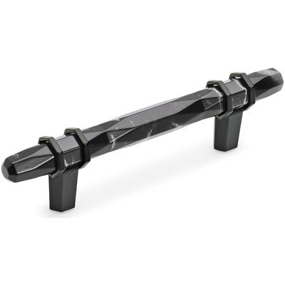 Amerock - Carrione 3-3/4" (96 mm) Center-to-Center Cabinet Pull - BP36648MBKBBR