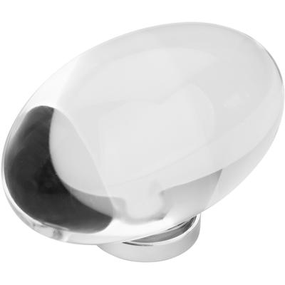 Amerock - Glacio 1.75" Oval Cabinet Knob - Clear/Polished Chrome - BP36651C26