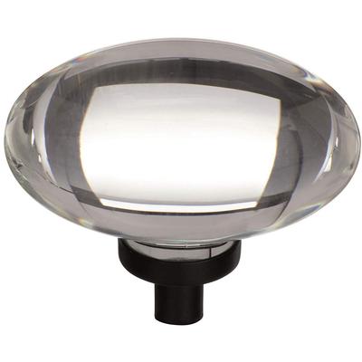 Amerock - Glacio 1-3/4" (44 mm) Length Cabinet Knob - Clear/Black Bronze - BP36651CBBR