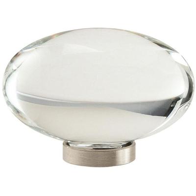Amerock - Glacio 1-3/4" (44 mm) Length Cabinet Knob - Clear/Satin Nickel  - BP36651CG10