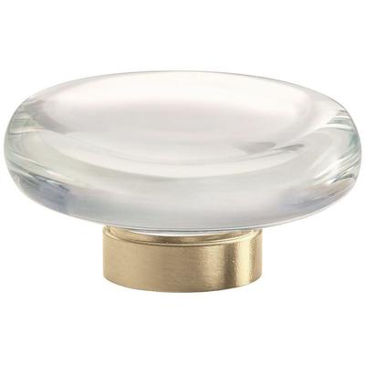 Amerock - Glacio 1-3/4" (44 mm) Diameter Cabinet Knob - Clear/Golden Champagne - BP36652CBBZ