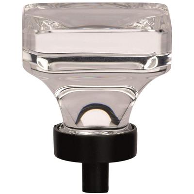 Amerock - Glacio 1-3/8" (35 mm) Length Cabinet Knob - Clear/Black Bronze - BP36653CBBR