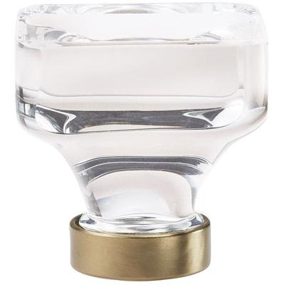 Amerock - Glacio 1-3/8" (35 mm) Length Cabinet Knob - Clear/Golden Champagne - BP36653CBBZ
