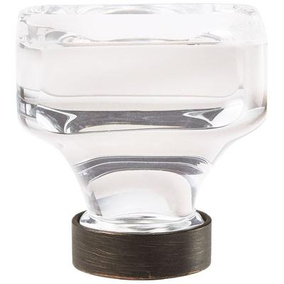 Amerock - Glacio 1-3/8" (35 mm) Length Cabinet Knob - Clear/Oil-Rubbed Bronze - BP36653CORB