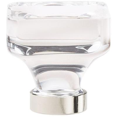 Amerock - Glacio 1-3/8" (35 mm) Length Cabinet Knob - Clear/Polished Nickel - BP36653CPN