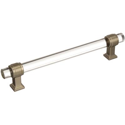 Amerock - Glacio 6-5/16" (160 mm) Center-to-Center Cabinet Pull - Clear/Golden Champagne - BP36656CBBZ