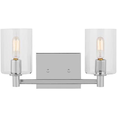 Generation Lighting Designers - Fullton 2-Light Wall/Bath Fixture - Chrome - 4464202-05