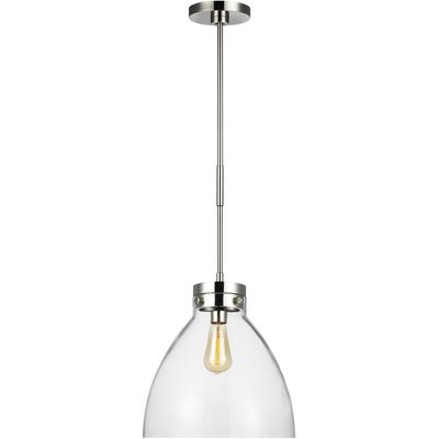 Generation Lighting Designers - Garrett Wide Pendant - Polished Nickel - CP1121PN