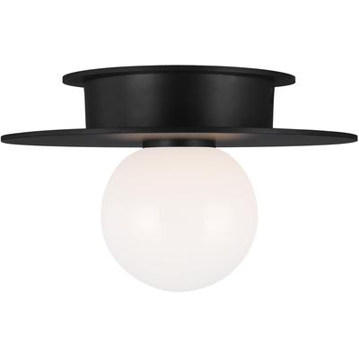 Generation Lighting Designers - Nodes Small Flush Mount - Midnight Black - KF1001MBK
