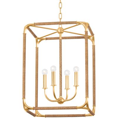 Hudson Valley - Laurenceston Lantern - Gold Leaf - 1604-GL