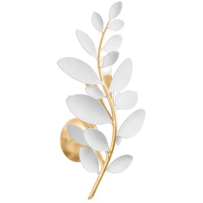 Hudson Valley - Marabec Wall Sconce - Vintage Gold Leaf/White Plaster - 2203-VGL/WP