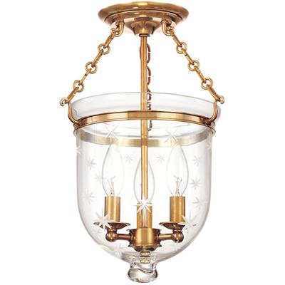 Hudson Valley - Hampton 3-Light Semi-Flush Mount - 251-AGB-C3